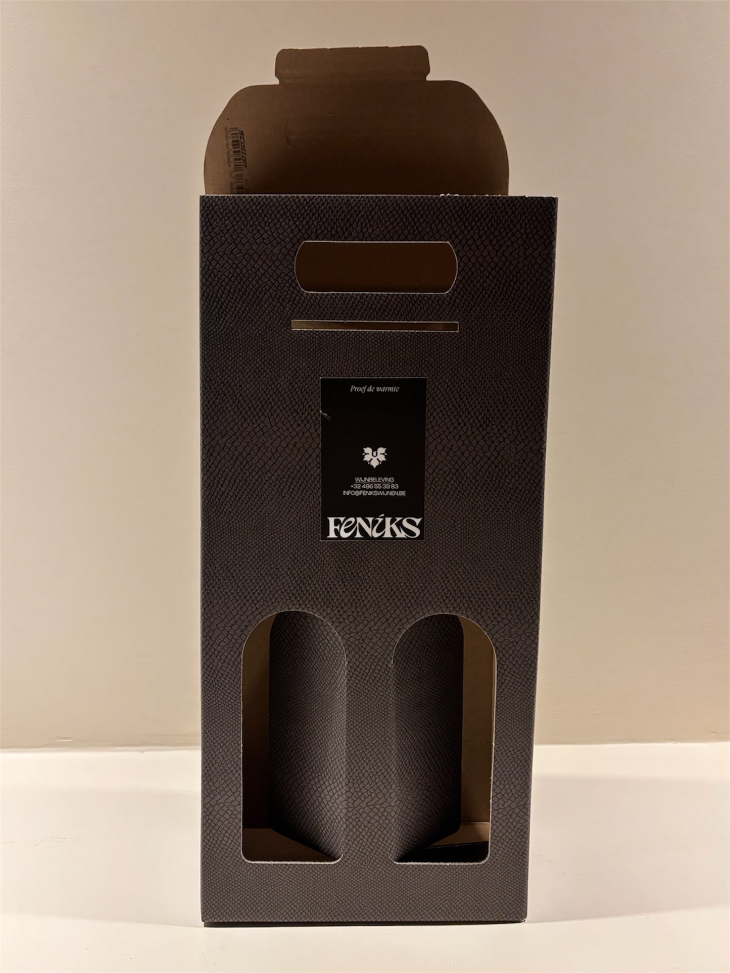 geschenkdoos zwart 2 flessen