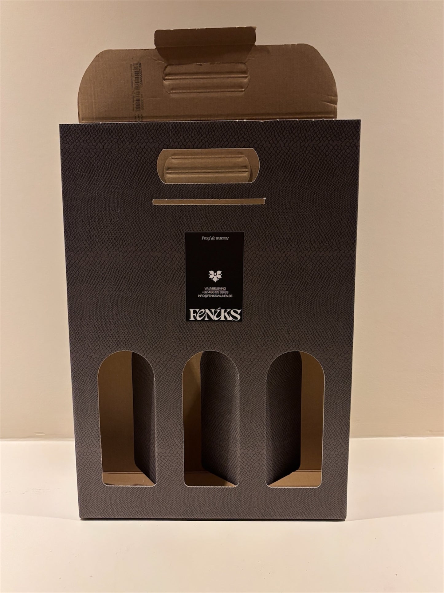 geschenkdoos zwart 3 flessen