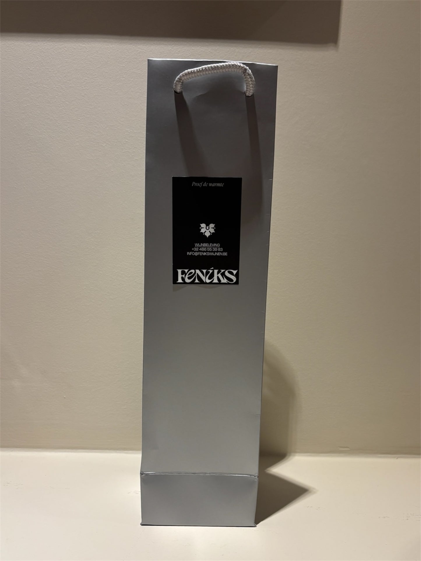 Draagtas zilver 1 fles